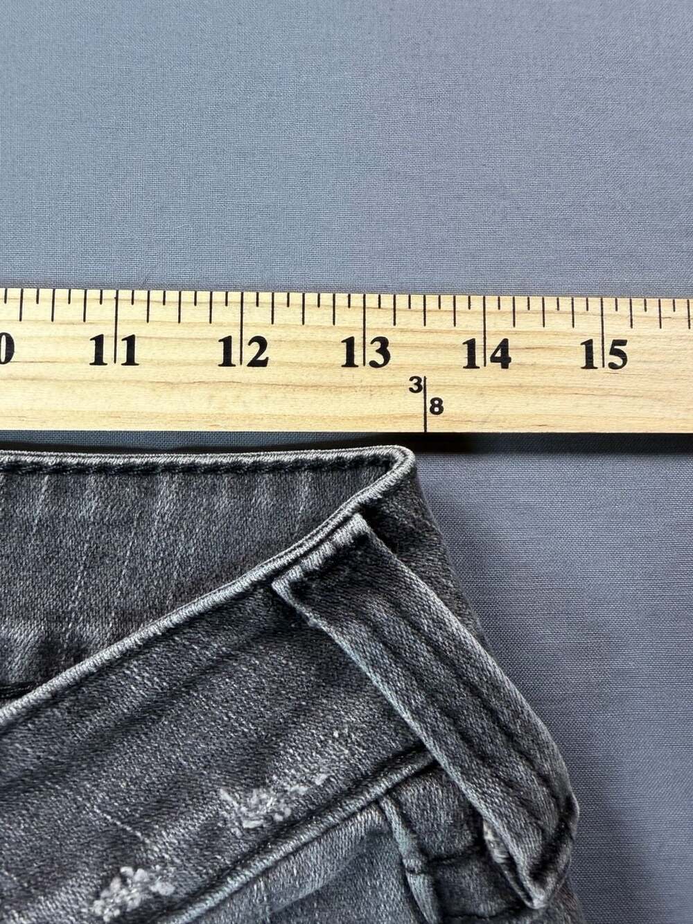 True Religion Billy Tour Grey Flap Pocket Flare Denim Jeans Size 28 Made in USA - Picture 6 of 8